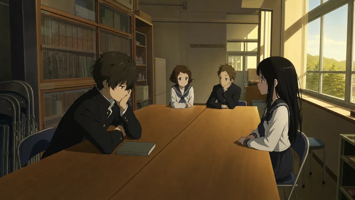 The Classics Club room in the afternoon, four students and almost nothing happening.